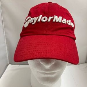 Taylormade Golf Clubs r7 Golf Hat Red Adjustable Baseball Style Cap